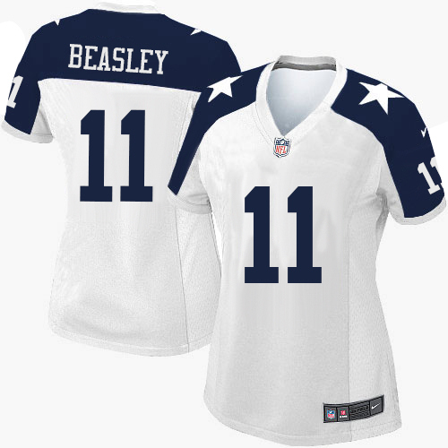 Women's Game Cole Beasley Nike Jersey White Alternate - #11 Throwback NFL Dallas Cowboys